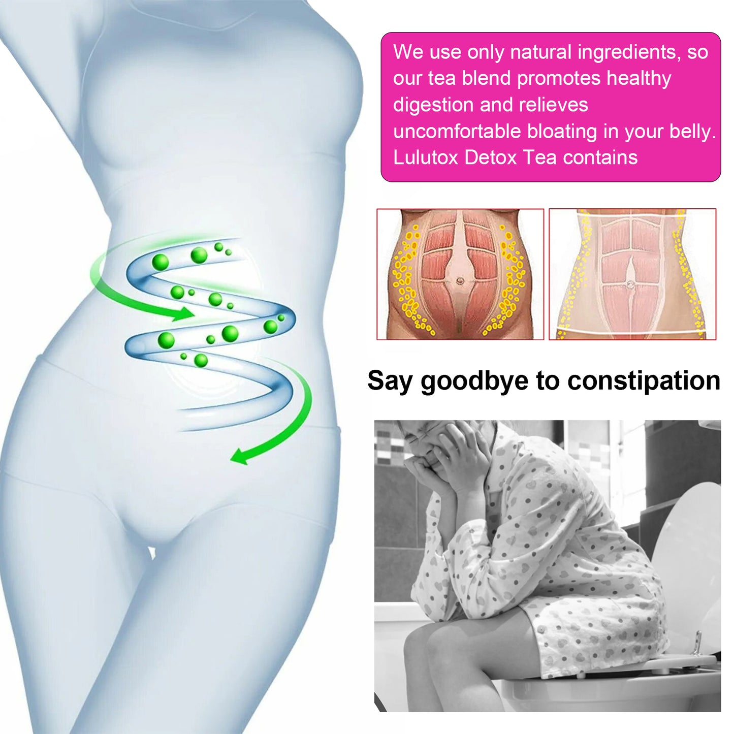 Slimming Tea, Slimming Tummy Firming Body Health Women's Light Body Shaping Green Tea